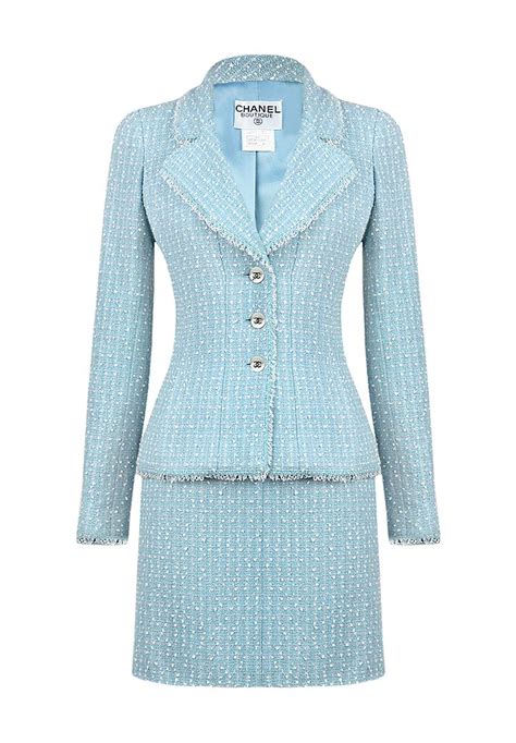 light blue chanel suit|chanel suits 2022.